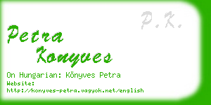 petra konyves business card